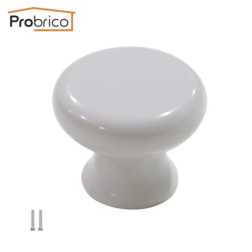 Buy Probrico Plastic Kitchen Knob White Furniture Drawer Handle