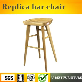

Free shipping U-BEST replica modern cafe restaurant wooden Nerd bar stool,Replica designer furniture