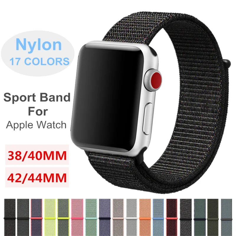 

Sport Loop for Apple Watch Series 4 3 2 Breathable Nylon Reflective Strap for iWatch Band 44/40/42/38mm Apple Watch Accessories