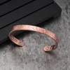 Vinterly Magnetic Bracelets Rose Copper Adjustable Cuff Bangles Women Men Energy Jewelry Resizable Pain Relief for Arthritis 2