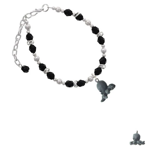 Resin Octopus Black Beaded Bracelet