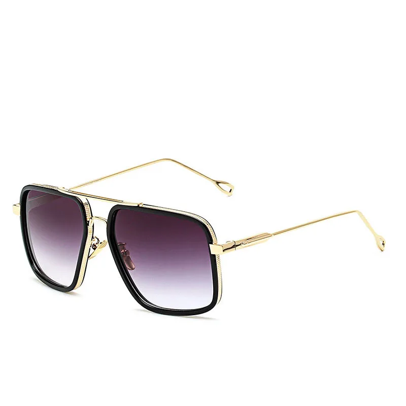 

Big Frame Men Women Sunglasses Vintage Luxury Brand gold frame UV400 high quality Mirrors Driving Eyewear Oculos Gafas De Sol