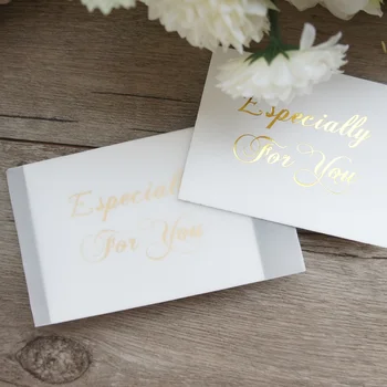 

25pcs Mini especially for you Card gold with transparent white envelope multi-use Scrapbooking DIY Decor gift card