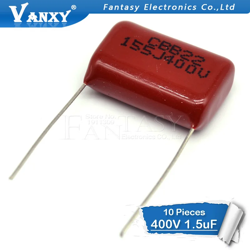10 шт. 400V155J 1,5 мкФ Pitch 20 мм 400V 155 1500nf CBB конденсатор из полипропиленовой пленки|film capacitor|polypropylene film capacitorpolypropylene capacitor | АлиЭкспресс