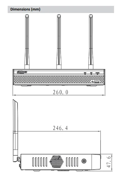 Dahua 4 канала Компактный 1U WiFi сетевой видеорегистратор Wifi NVR h.264 1 RJ-45 порт Nvr рекордер NVR4104HS-W-S2