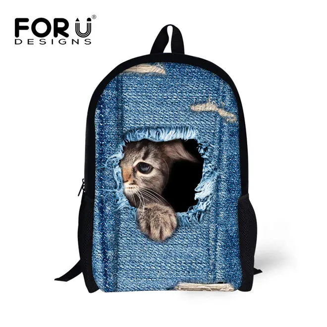 C3302C FORUDESIGNS сумка для начальной школы Kawaii с принтом кота школьные сумки для девочек-подростков детские школьные сумки Детский рюкзак сумка Mochila - Цвет: C3302C