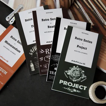 

Notepad Sticker Retro Sticker Paper Original Minimalist Plan Notepad Office Agenda 30 sheets Notebook Planner Travelers Notebook