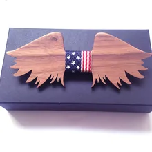 Дизайн крылья бабочки тип древесины Мода из дерева ручной работы Боути Бабочка Галстуки для Для мужчин S деревянный галстук-бабочка