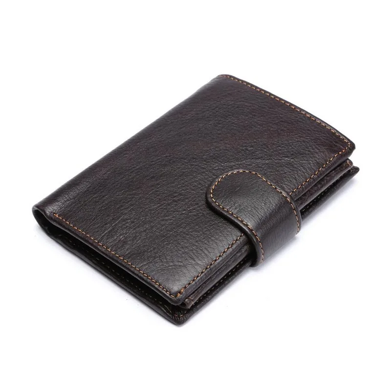 

Men Wallet Crazy Horse Genuine Leather Purse Vintage Photo Documents On Cover Card Holder Coin 2017 Change Purse Male Wallets