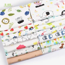 Chainho, серия мультфильмов, ребристая Трикотажная хлопковая ткань с принтом, для шитья и шитья, материал детского нижнего белья, 90x100 см