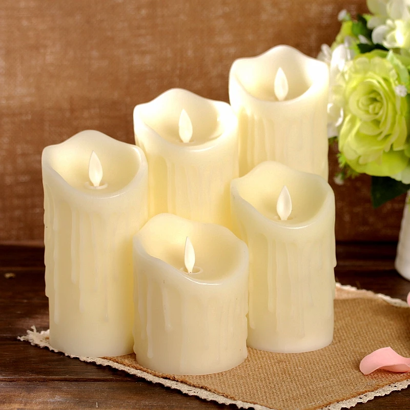 Креативная Светодиодный лампа свеча беспламенный Электронный светильник для