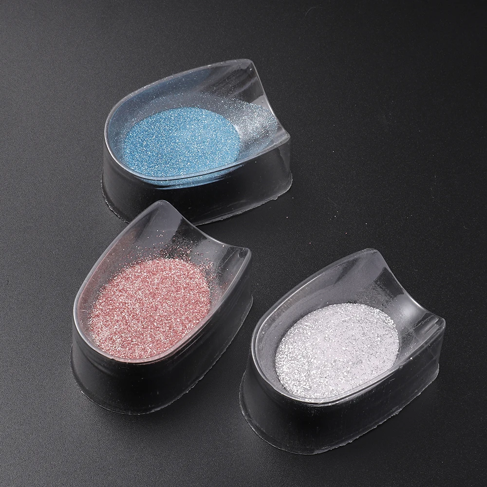 

TP Dip Nail Powder Trays French Manicure Disposable Container Groove Clear Plastic Small Sample Dust Salon tools for Nail Art