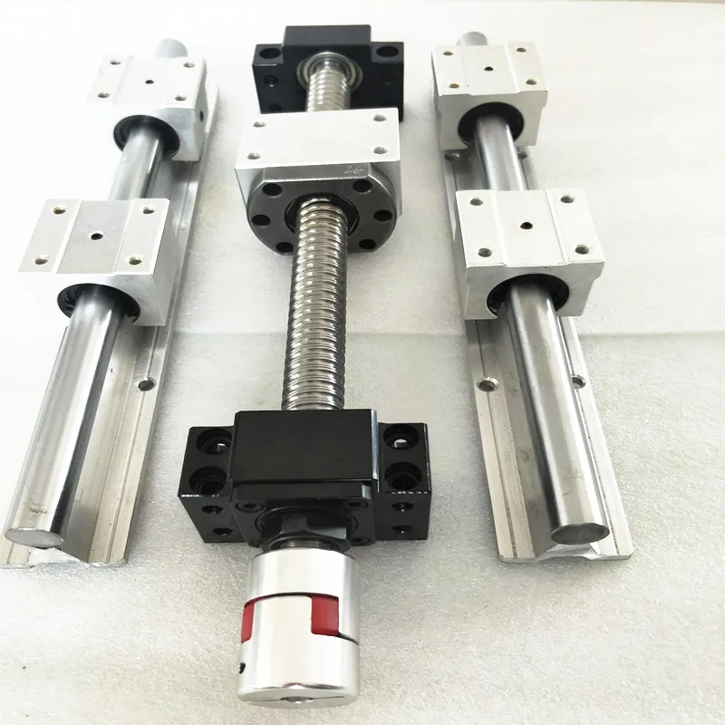 

best price ball screw SFU1605 L200mm & 2 Pcs linear guide SBR16 L200mm +4 pcs SBR16UU & BK12 and BK12 & coupler 6.35 *10