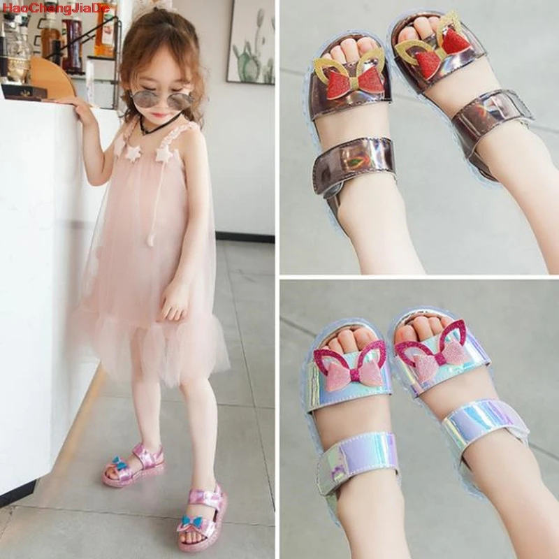 

Mini Melissa 2019 Girls Sandals Bling Baby Girls Beach Sandals Ankle Strap Soft Bottom Kids Sandals Jelly Shoes