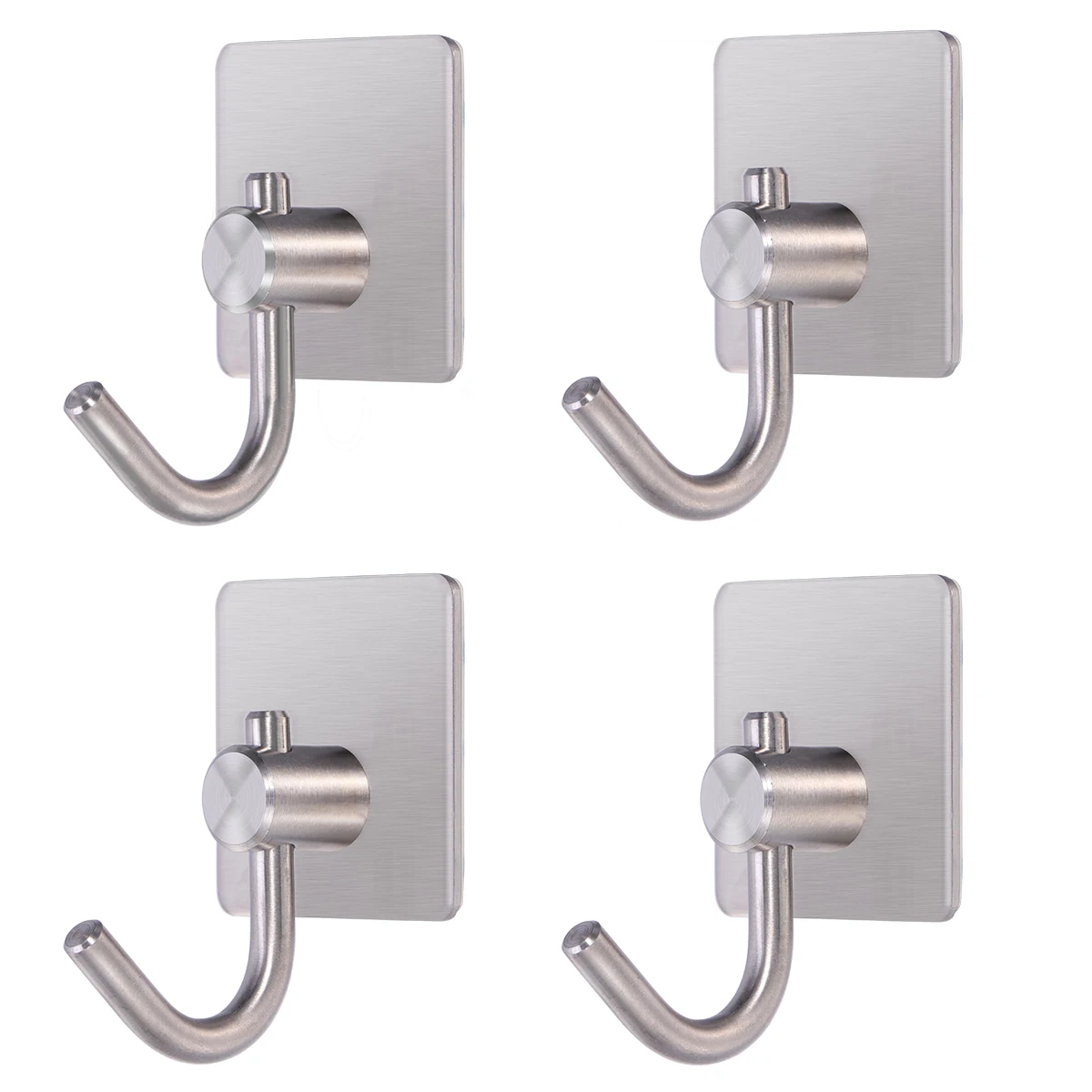 4pcs Hook Stainless Steel Coat Towel Hook Wall Door Stainless Steel