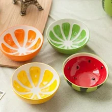 Lovely Fruit Style Ceramic Creative Rice Bowls Healthy Tableware 4 Colors Soup Bowl Salad Bowl Kitchen Tools Products For Home
