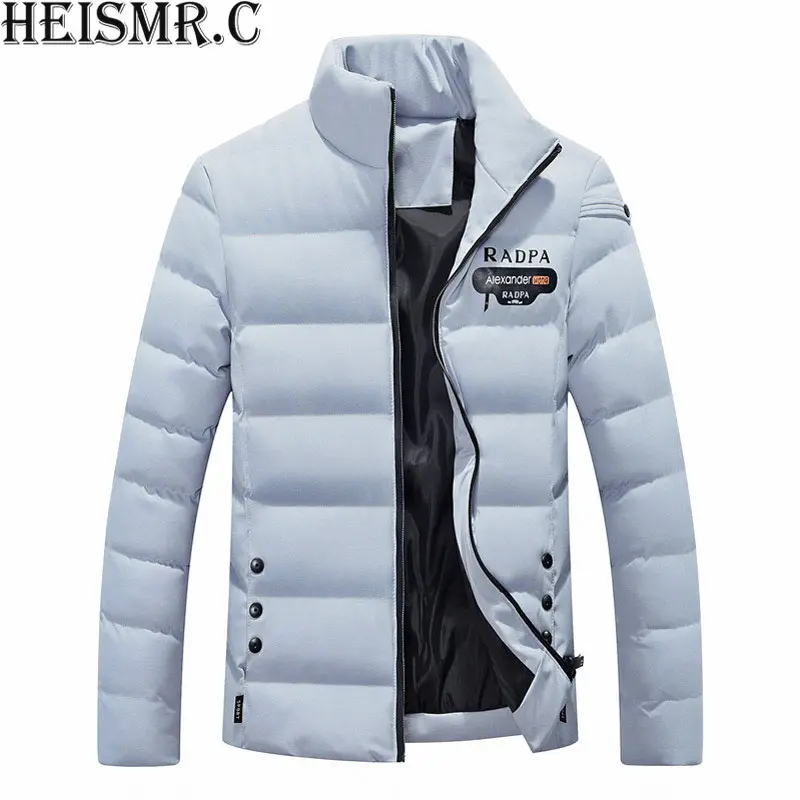 

HEISMR.C 2018 New Arrival Men's Down Cotton Jacket Mens Winter Coat Men Stand Collar Parka Coat Warm Padded Men's Clothes BDK125