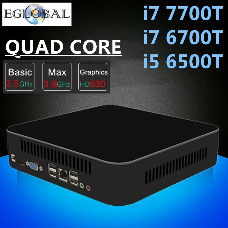 

Eglobal Intel Quad Core i7 7700T 6700T i5 6500T High-end Mini PC Gaming Computer Nettop 1*HDMI 1*VGA 5G AC Wifi Bluetooth 4.0