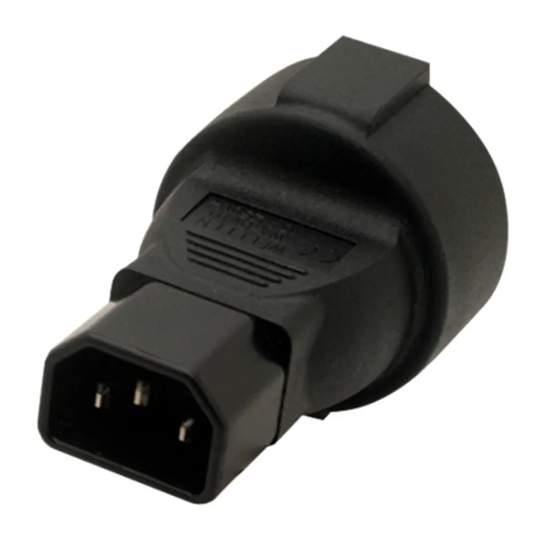 Адаптер питания для розетки IEC320 C14 в Европу Франция Германия|3pin plug|male power plugadapter |