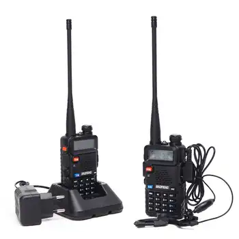 2Pcs BaoFeng UV-5R 5W Walkie Talkie Dual Band VHF/UHF Handheld UV 5R UV5R Two Way Radio station Transmitter + 2 NA-771 Antenna