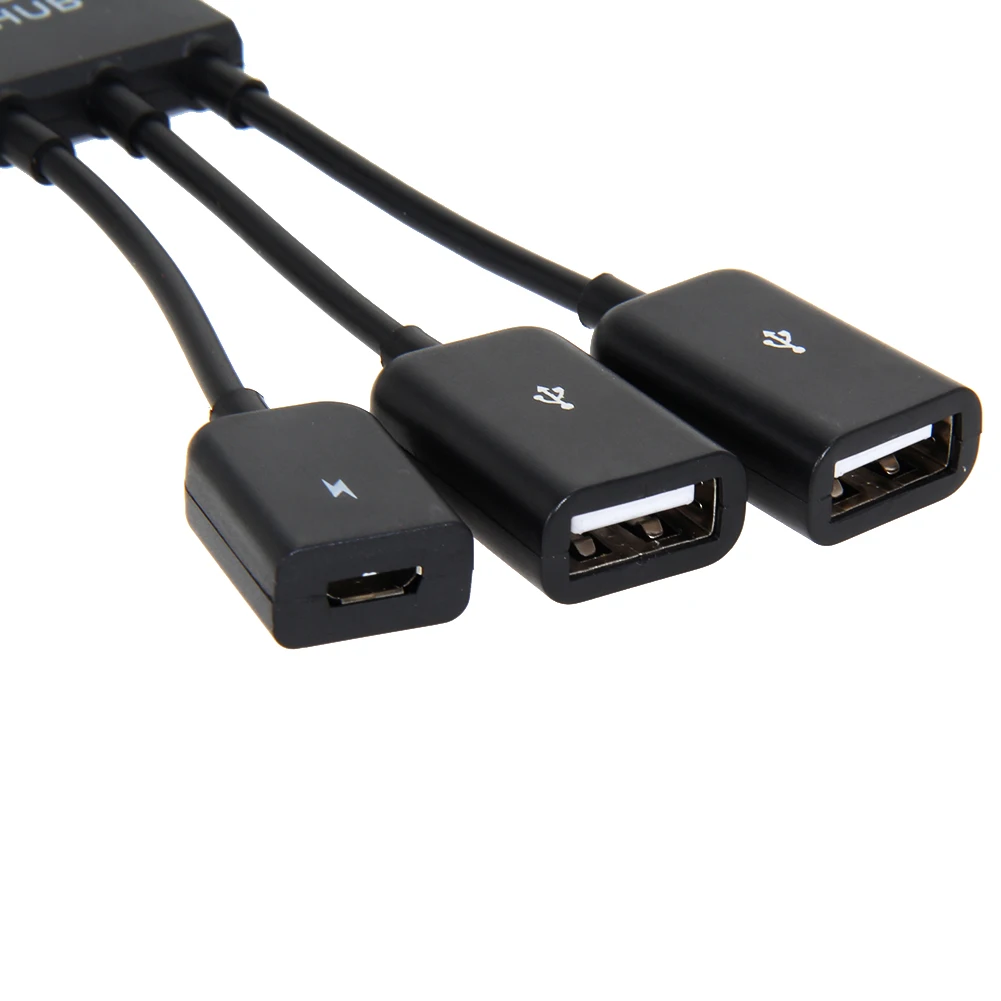 3 в 1 Многофункциональный двойной Micro USB хост OTG хаб адаптер кабель папа мама 2 0