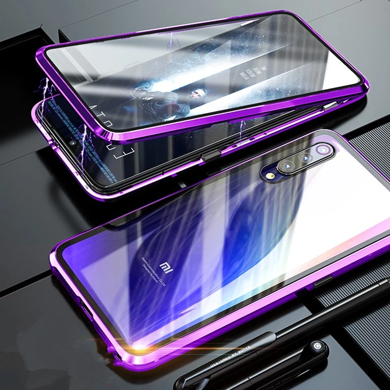 

For Xiaomi Mi9 Mi9SE Mix 3 Case 360 Magnetic Adsorption Double Sided Tempered Glass Phone Cover