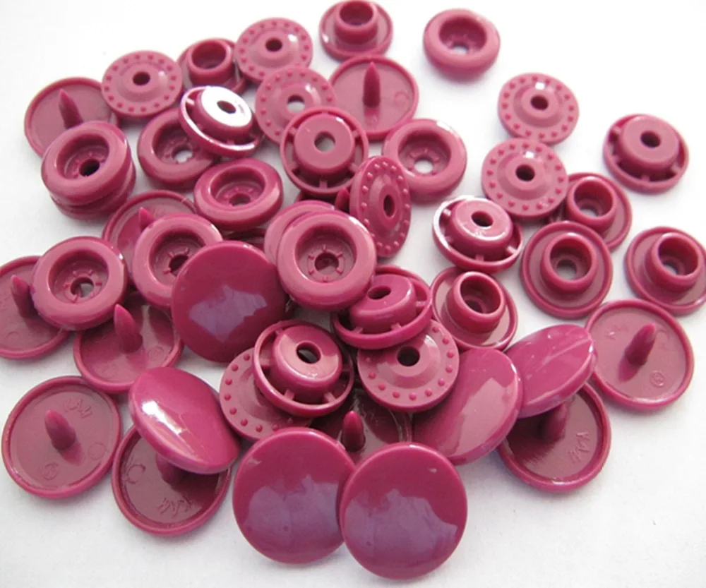 Free shipping 100 sets KAM snap button for sewing baby color plastic