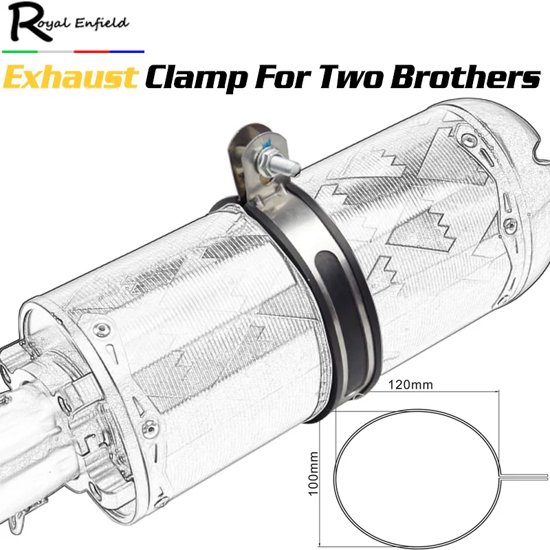 120mm*110mm Motorcycle Exhaust Pipe Bracket Clip Fasten Support muffler