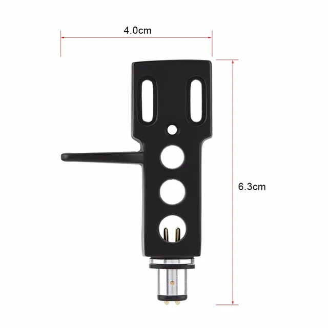 1PCS Black Turntable Headshell For Technics For Other Turntables 4 Pin Contacts Fit For Phono Turntables Headshells