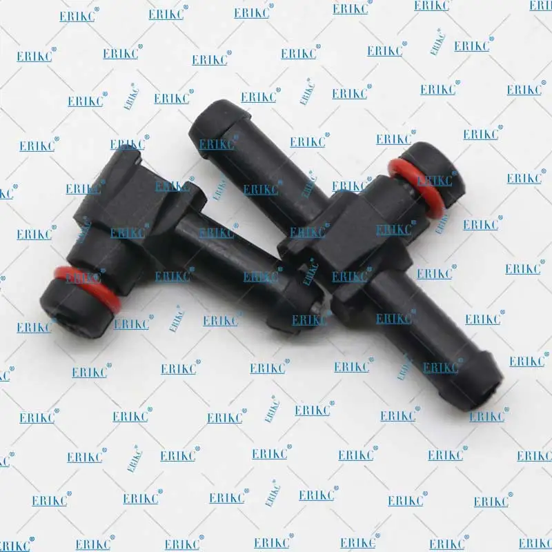 ERIKC L T connector Diesel Common Rail Parts Fuel Injector Return Oil Backflow Plastic Two-way Joint Pipe (2)