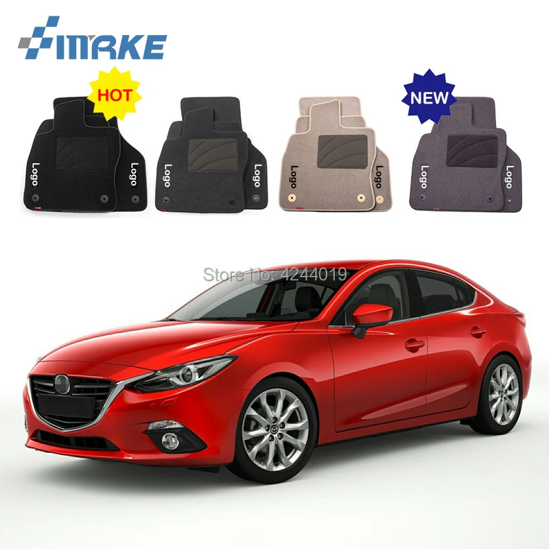 

For Mazda 3 Car Floor Mats Front Rear Carpet Complete Set Liner All Weather Waterproof Customized Car Styling