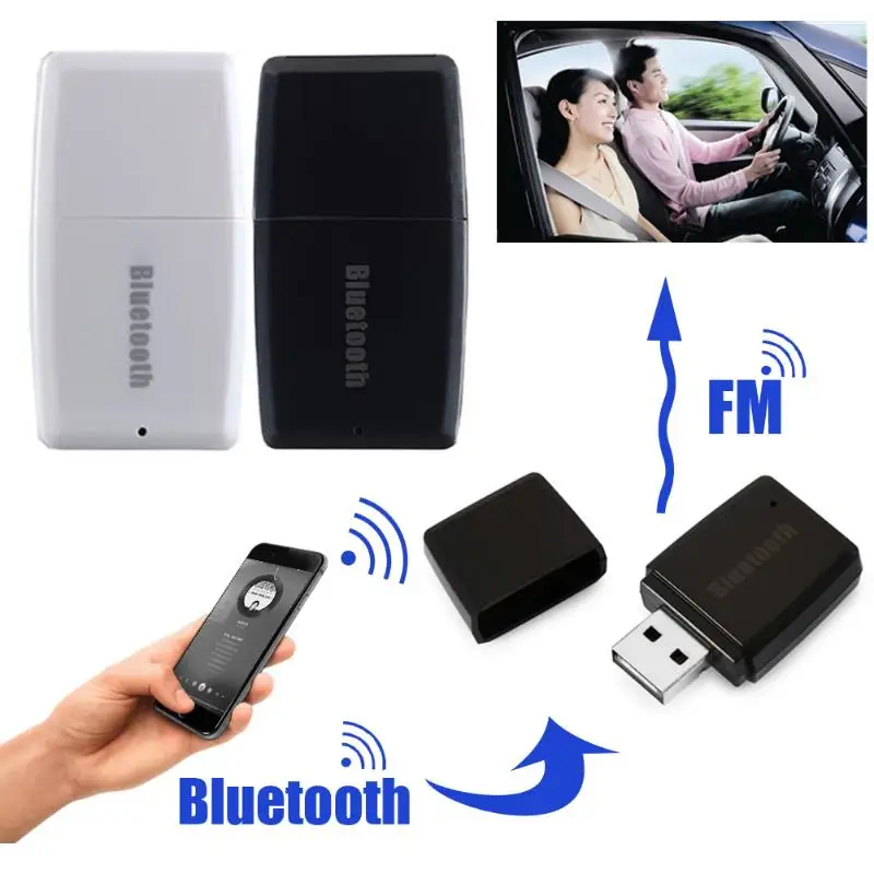 DC 5 V abs-пластик USB bluetooth-адаптеры Портативный автомобиля Bluetooth аудио Музыка приемник адаптер для Динамик наушников