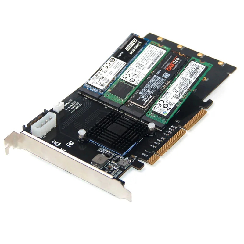 H1111Z добавить на карты адаптер M.2 Raid контроллер/SSD/карта PCI-E/PCIE M.2 SSD радиатор охлаждения PCIE X16 для M.2 2280 NVME SSD+ вентилятор