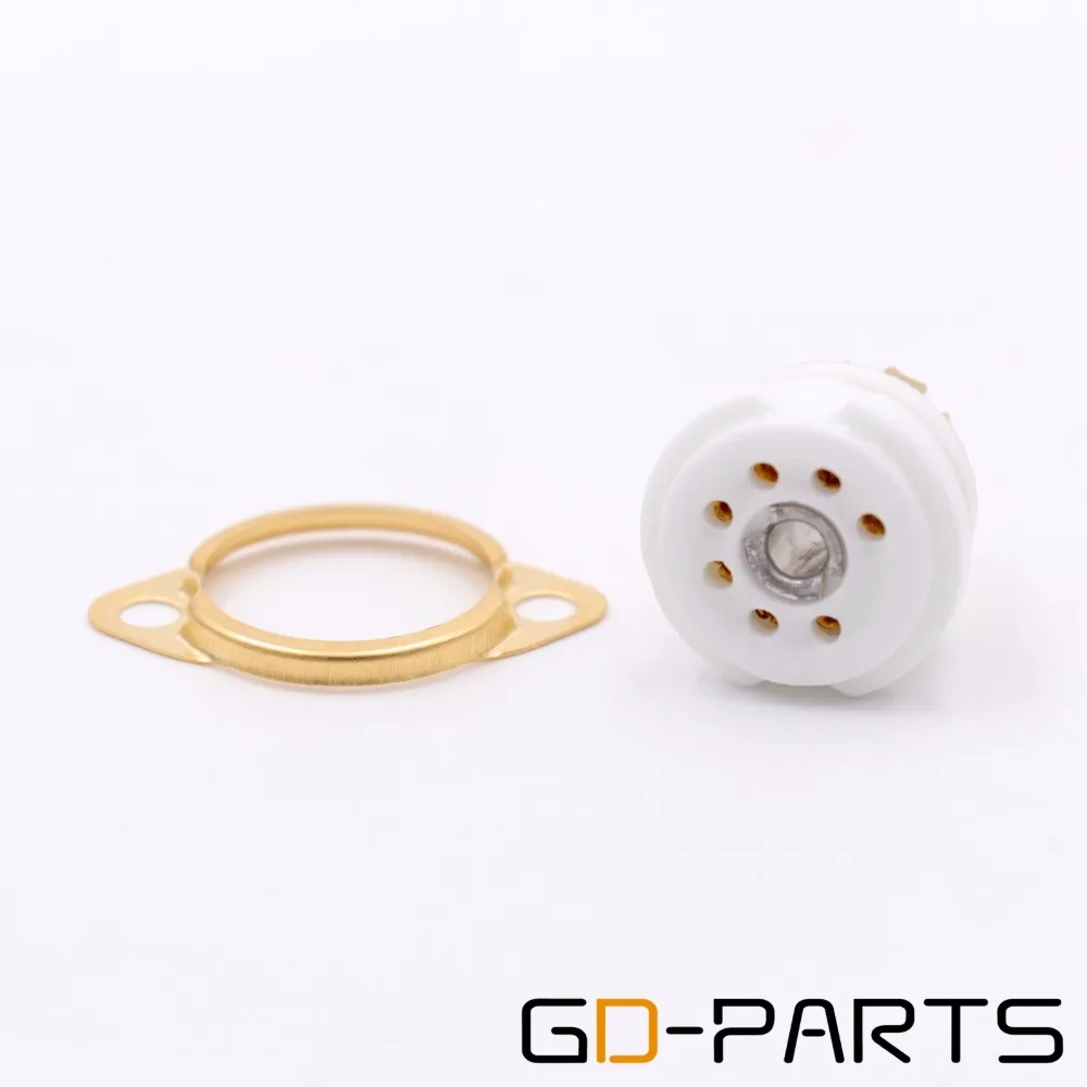 GD-PARTS 2 шт. Олова позолоченное крепление на шасси 7pin керамический вакуумный трубчатый разъем для EAA91 EC92 6Z4 винтажный усилитель DIY