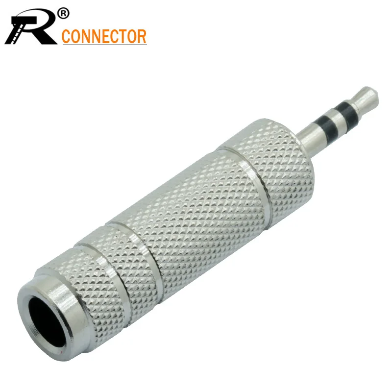 

Adapter Jack 3.5mm stereo male plug Metal 3.5mm 3 pole plug to 6.35mm MONO jack Connector 1pc
