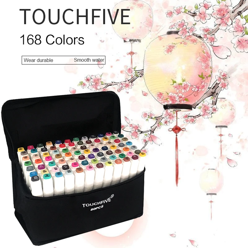 Touchfive 30/40/60/80 цветные Манга Арт маркеры эскиз на спиртовой основе Живопись
