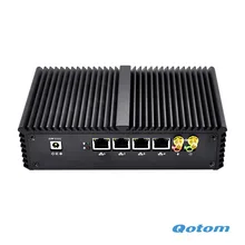Dual Core Mini PC 4 Ethernet Lan Nano Itx i5 i3 Pfsense Firewall Micro Computer Fanless PC Linux Ubuntu Server Qotom-Q355G4