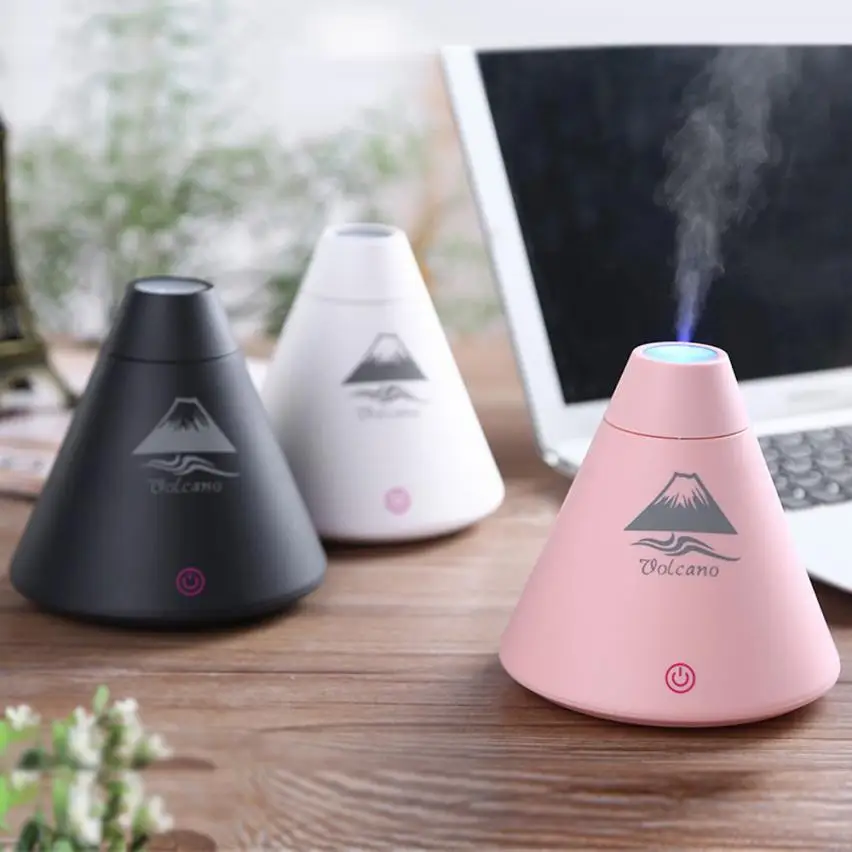 

New Volcano Shape Humidifier Desktop USB Essential Oil diffuser difusor de aroma with Multi Colors Night Light For Office/Home