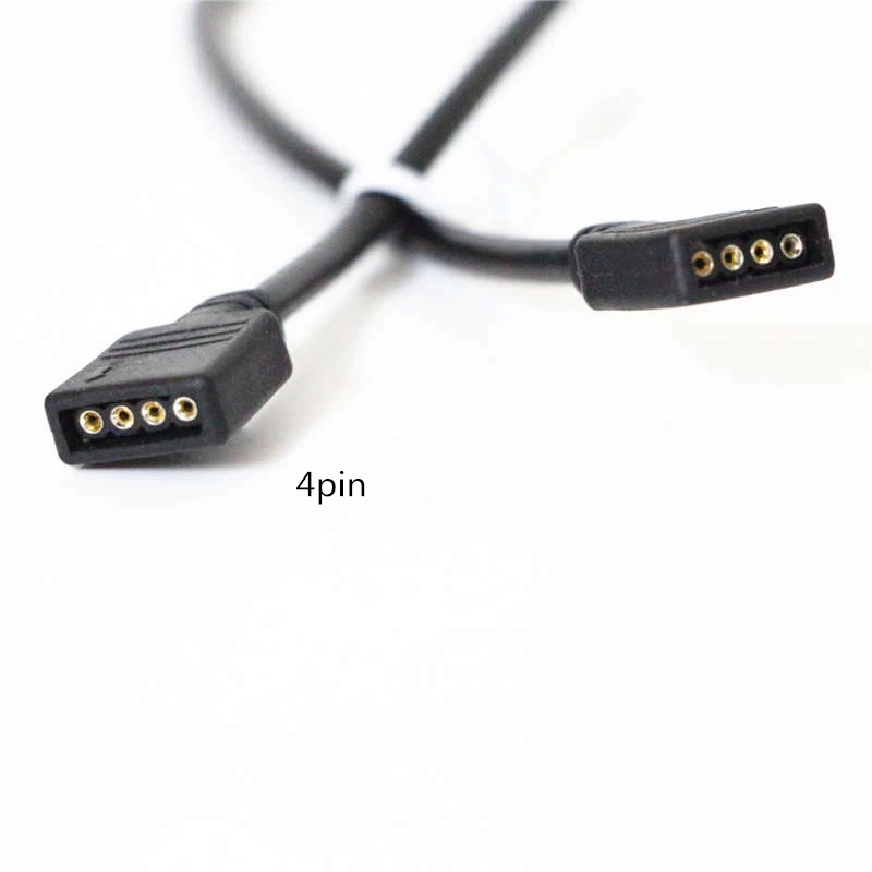 30 см/100 см черный Цвет 4pin кабель-удлинитель 4 Pin 0,3 м/1 м женский светодиодный шнур с штекером для продлить провода для 2835 3528 5050 RGB Светодиодные ленты