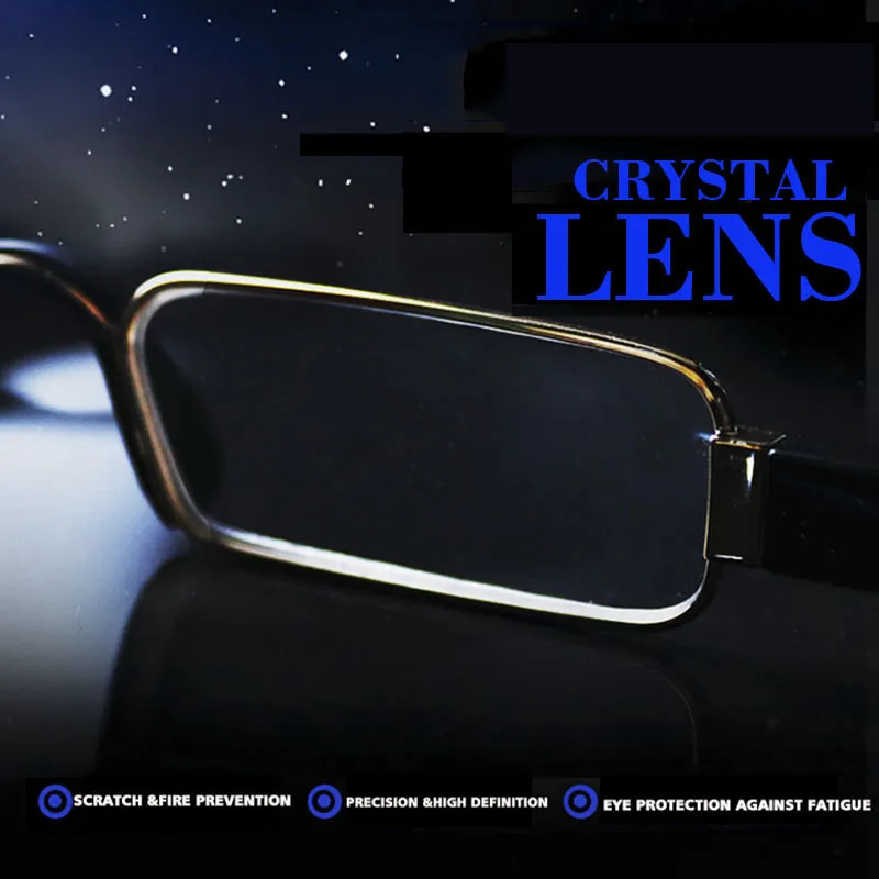 Натуральные Кристальные линзы для защиты глаз, вращение на 360 градусов, складные уникальные очки для чтения при дальнозоркости для женщин и мужчин+ от 1,0 до+ 4,0