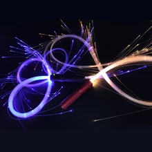 Четырехместный светодиодный волоконно-оптический светильник многоцветная мигающая вспышка светильник из оптического волокна для ночного клуба реквизит для сцены персонализированные подарки