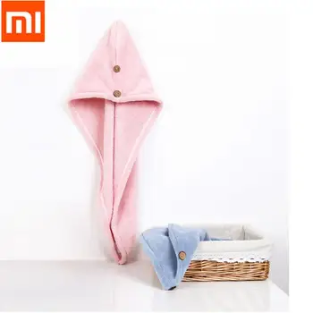 

Youpin Mijia Women Bathroom Super Absorbent Quick-drying Polyester with Cotton Bath Towel Hair Dry Cap Salon Towel 24x64cm