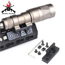 Тактический Softair вспышка светильник крепление Mlok Keymod опрокидывания светильник крепление для surfire M300 светильник вспышки светильник M300V M600V M600B M600