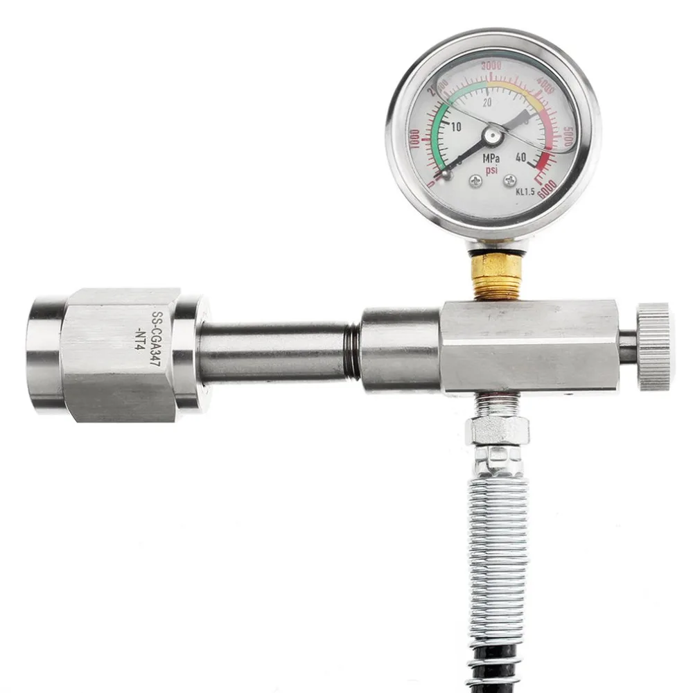 

CGA347 Nut SCBA Paintball Fill Station HPA PCP Charging Adapter with 24-Inch Microbore Hose Max 5000 PSI Pressure
