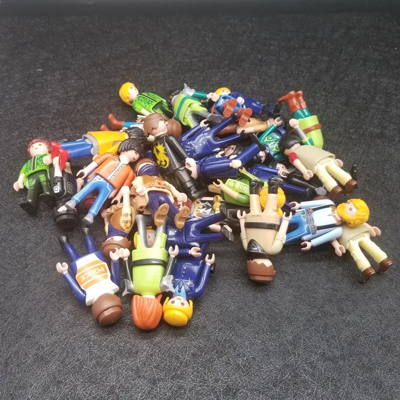 Случайная, 1 шт., Оригинальные фигурки Playmobil, 7 см, для мальчиков и девочек, для взрослых, городская жизнь, фигурки, детские игрушки, подарок, X030