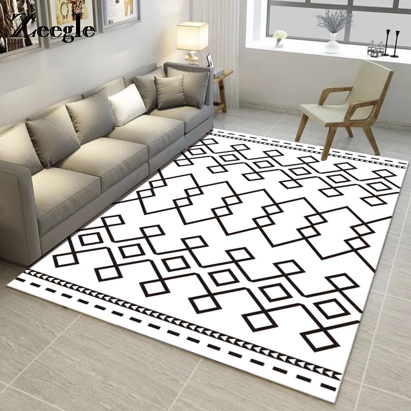 Zeegle Living Room Carpet Anti Slip Soft Kids Bedroom Floor Mats Large
