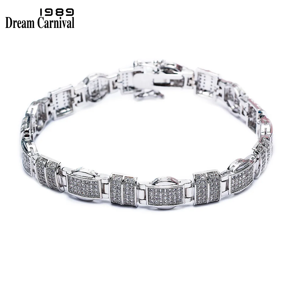 

DreamCarnival 1989 Jewelry Fashion party present Bracelet High Quality Paved White Cubic Zirconia bracelets for women SB04349R