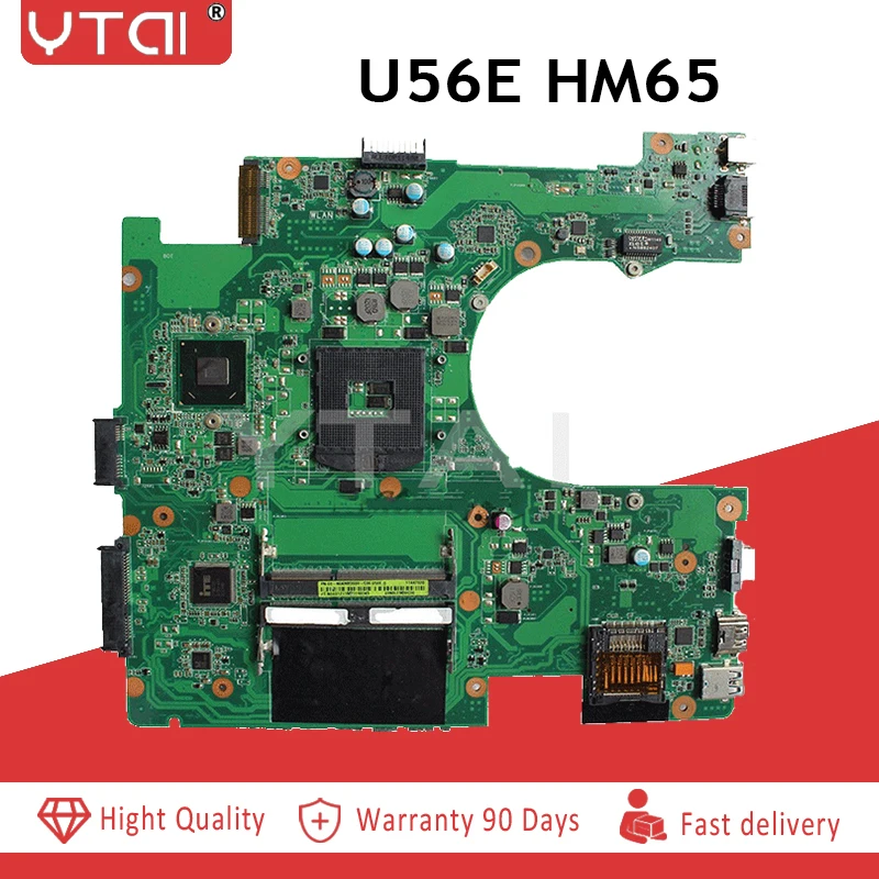

U56E motherboard N6KMB3000 main board For asus U56E laptop HM65 DDR3 works 100% tested intact Free shipping