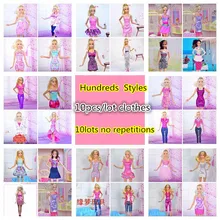 Free Shipping 2016 new 30 piece lot Fashion Beautiful clothes doll dress for barbie doll doll