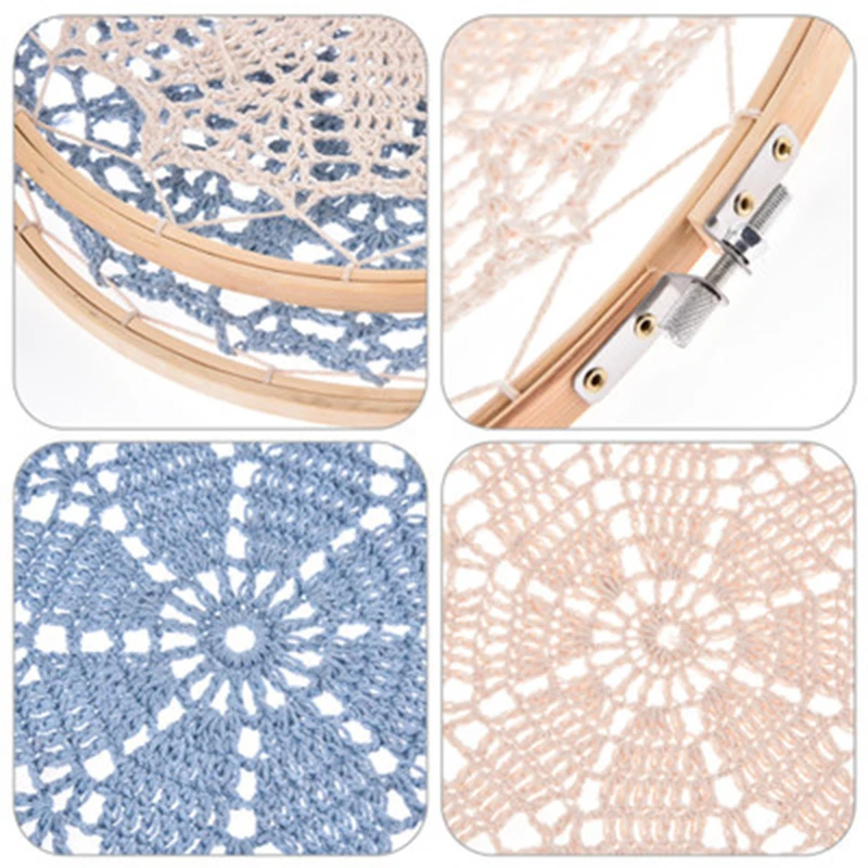 DIY gran Doily encaje atrapasueños artesanías conjunto de encaje atrapasueños conjunto de fondo colgante de pared decoración de la boda decoración del hogar